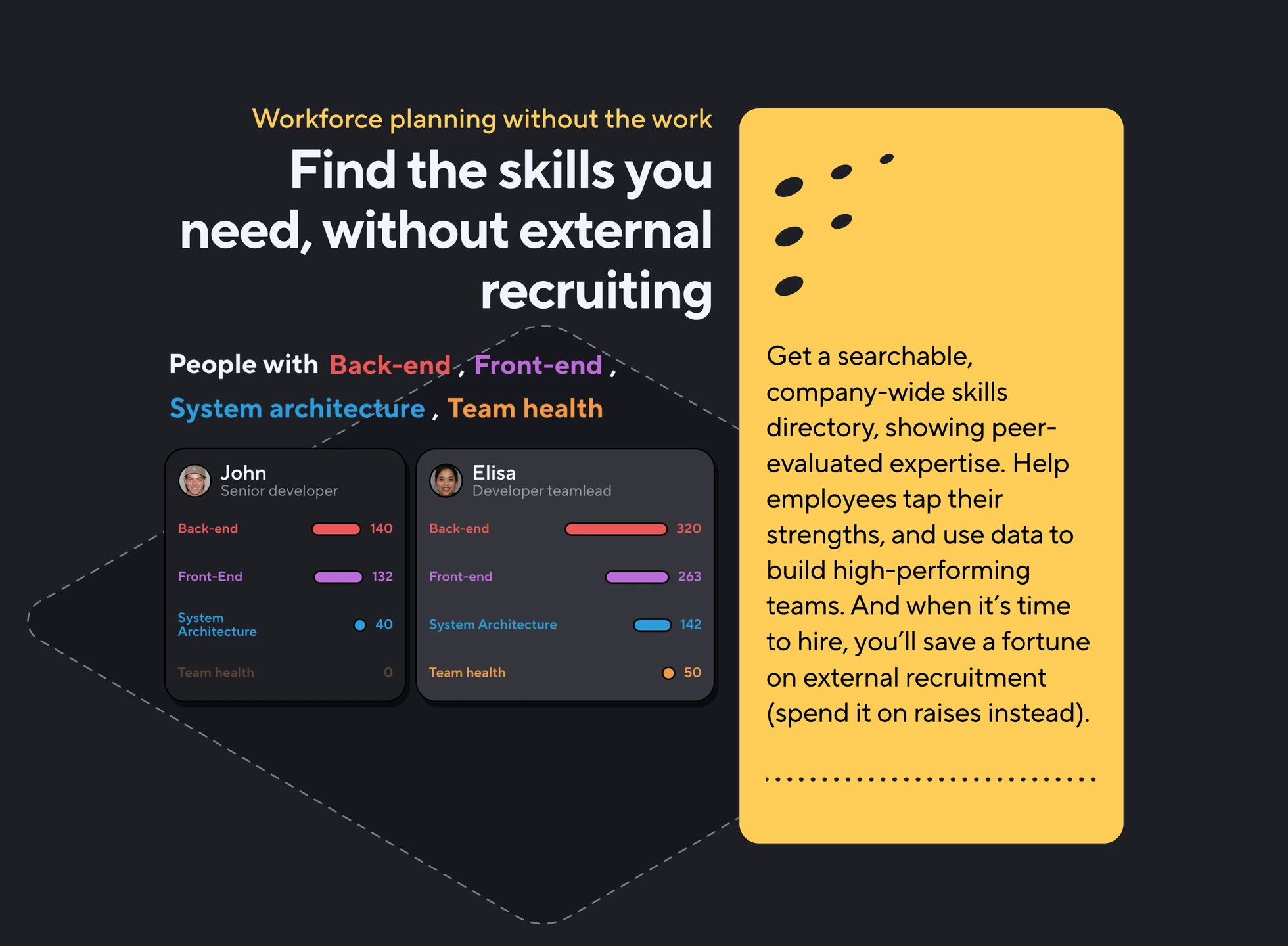 Find the skills you need, without external recruiting